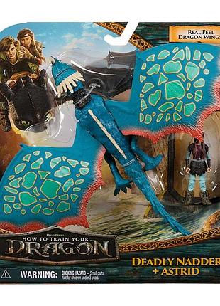 «как приручить дракона»: набор из дракона злобный змеевик и всадницы астрид