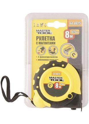 Рулетка mastertool 8 м х 25 мм магнит (64-8025) 2