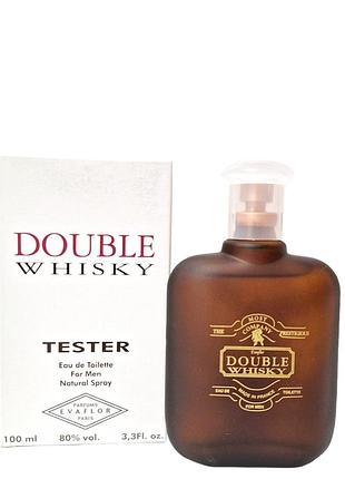 Double whisky тестер 100 мл. туалетная вода мужская evaflor дабл виски