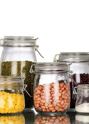 Vt-7445 емкость стеклянная с бугельным замком vittora, 450 мл