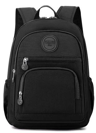 Рюкзак женский городской fox 3022 влагостойкий износоустойчивый 15л цвет черный