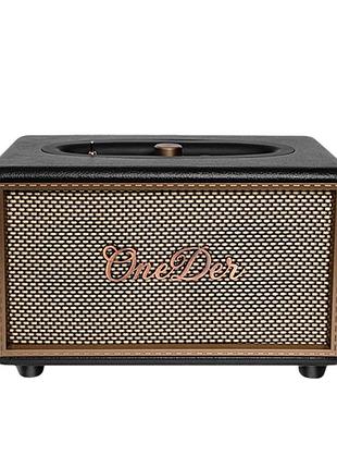 Портативная мини-колонка oneder d6 коричневая d6br черный