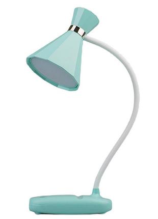 Настільна лампа на акумуляторі 3.2 вт, світильник настільний блакитний dm5062bl