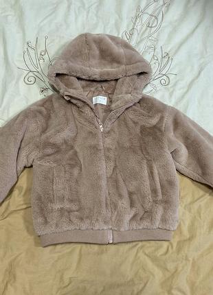 Бомбер для дівчинки 7-8 років хутряний