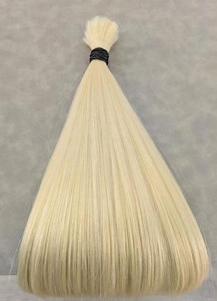 Натуральные волосы для наращивания в срезе 55 см, 90 г, #блонд 613