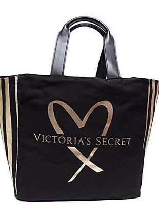 Велика містка стильна чорна сумка victoria's secret, оригінал (сша)