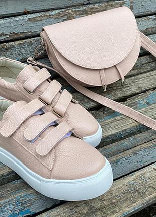 Пошив сумок под заказ вместе с обувью кожа имитация рептилии белая инд пошив пудра флотар