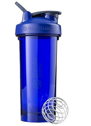 Шейкер спортивный blenderbottle pro32, 940 мл, тритан, с венчиком, голубой, bpa-free, герметичный