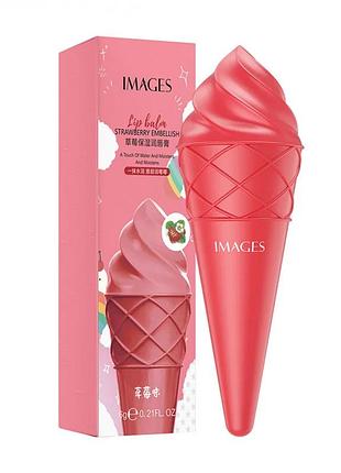 Бальзам для губ images strawberry увлажняющий 6 г