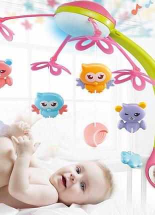 Мобиль на кроватку с проектором и пультом управления совы