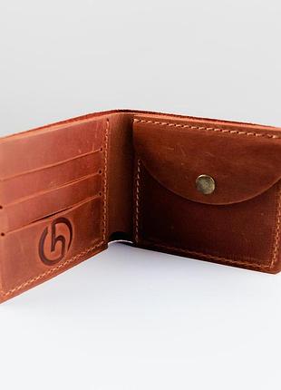 Гаманець чоловічий skill із натуральної шкіри crazy horse тиснення крокодил sh118 (світло-коричневий)