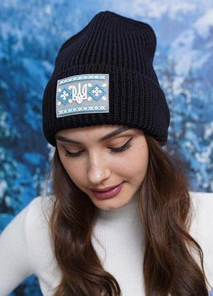 Шапка-колпак «вышиванка» (6032) черный