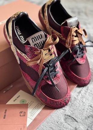 Кросівки miu miu python edition люкс / кроссовки женские миу миу 38р