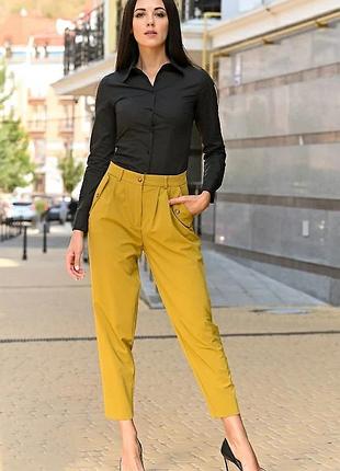 Новые укороченные брюки чинос river island брюки желто горчичного цвета