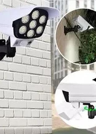 Вуличний ліхтар на сонячній батареї у вигляді камери cl877a 180w муляж камери з пультом та датчиком руху gs-0877