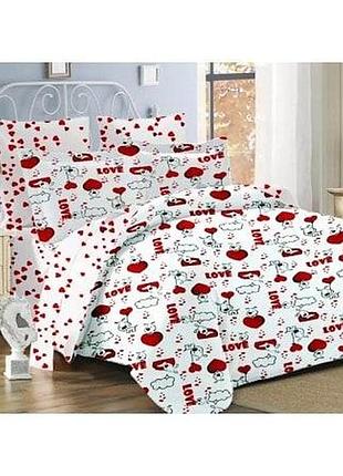 Постільна білизна ранфорс dog love двоспальний