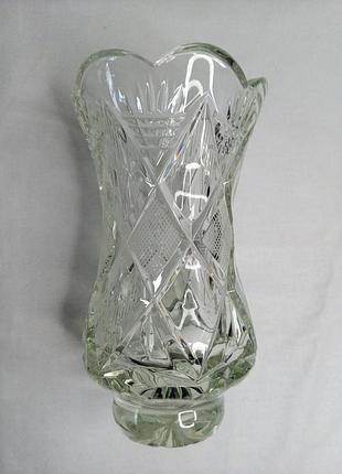 Ваза для цветов 50-е хрусталь 💎 н786 советский винтаж ссср высота-18 см. вашему вниманию представлена ​​вин