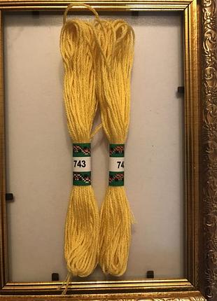 Мулине peri 743 8м, 100% длинноволокнистый египетский хлопок, нитки для вышивки