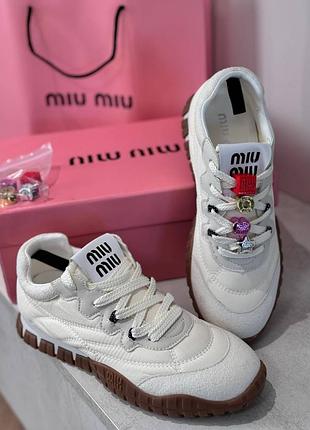 Кросівки miu miu / кросівки жіночі міу міу 24,5см