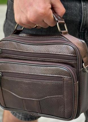 Топ! мужская кожаная сумка барсетка через плечо с ручкою bexhill 61881b