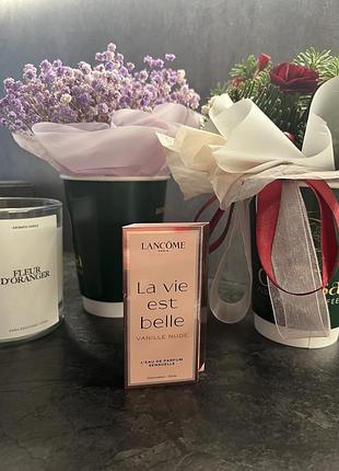 Lancôme la vie est belle vanilla nude пробник семпл 1,2 мл мініатюра