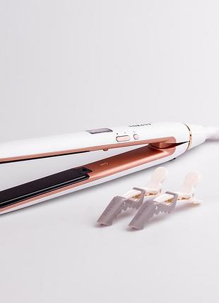 Утюжок для волос до 230 градусов sokany щипцы для выпрямления волос с дисплеем белый