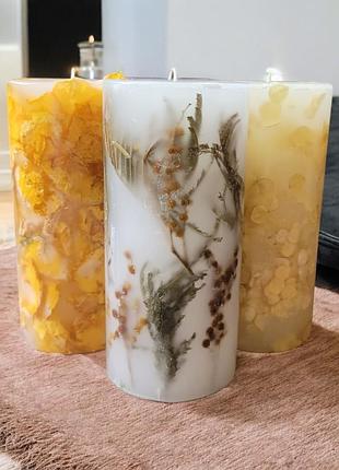 «волшебство природы» - набор свечей, с ароматом мандарин