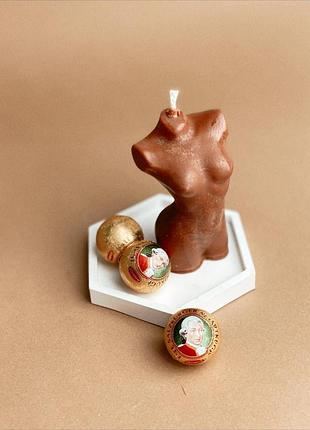 Соєва свічка venus ручної роботи 6х10см без аромату