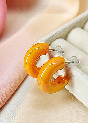 Серьги бижутерия цветные круги