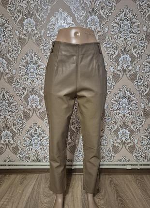 Брюки эко кожа высокая посадка кожаные штаны