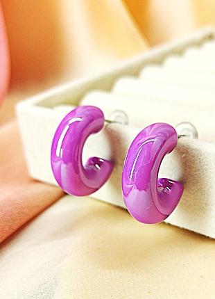 Серьги бижутерия цветные круги