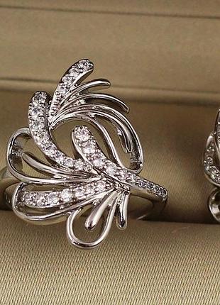 Кольцо xuping jewelry вихрь р 19 серебристое