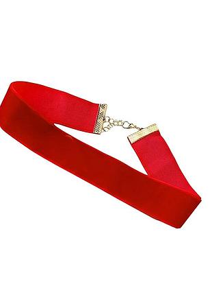 Чокер колье бархатный красный