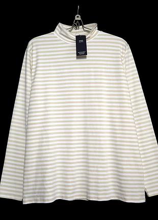 Базовый хлопковый гольф водолазка в полоску р.20
