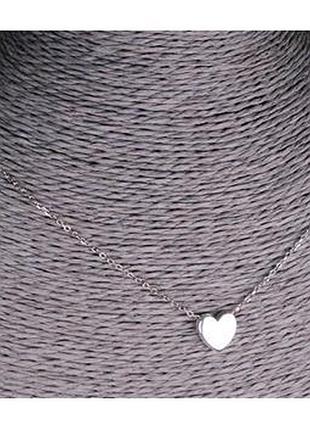 Колье серебряное "сердечко" 925 пробы.