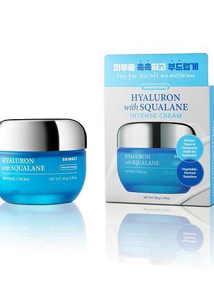 Зволожуючий крем зі скваланом та гуалурон. кислотою skin627 hyaluron with squalane intense cream 50 г