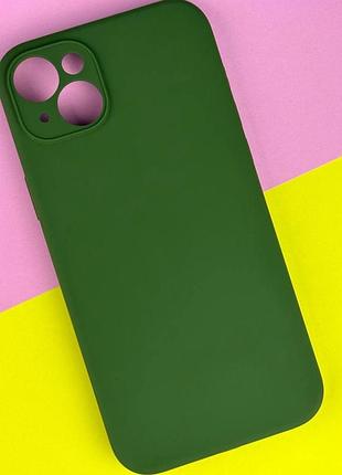 Накладка silicone case full camera protective (no logo) iphone 12 pro ( зелений)