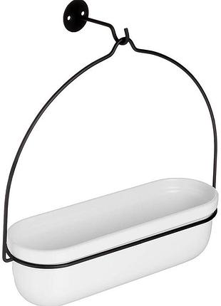 Подвесное кашпо amazonbasics, овальный - белый