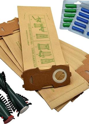 20 мішків для пилососа з фланцем та ароматами, насадки eb340/350 для vorwerk kobold 118-122