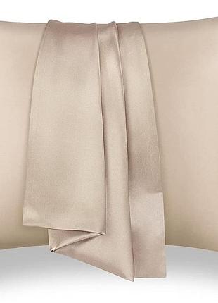 Шелковая наволочка love you 50x70 см бежевый 100% натуральный шелк