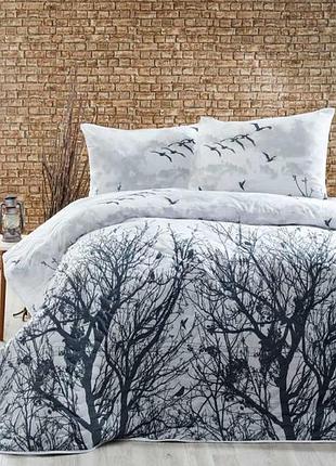 Покрывало с наволочкой 200х220 peace серый eponj home