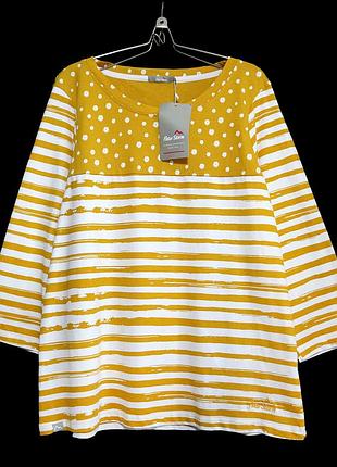 Базовый трикотажный лонгслив в полоску р.20