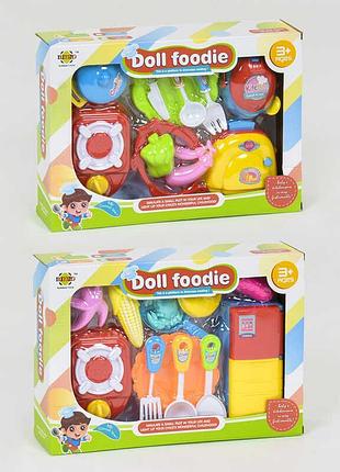 Іграшковий набір посуду rm 192 в-2 (72/2) 2 види, продукти, побутова техніка, в коробці