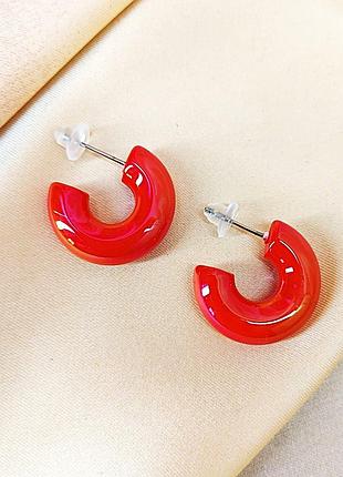 Серьги бижутерия цветные круги