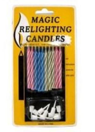 Свечи маленькие в торт самозажигающиеся 10шт/уп hb1007