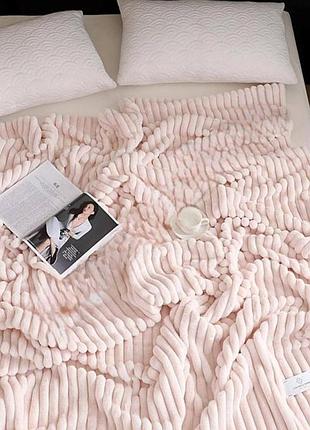 Плед евро colorful home "шиншила" 210 х 230 см (37683) пудровый