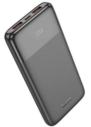 Павербанк power bank зі швидкою зарядкою 22.5w hoco j121 10000mah 2usb/1type-c, pd20w чорний