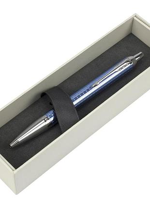Ручка кулькова "parker im premium blue" 24432 хром