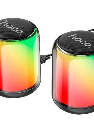 Портативные bluetooth колонки hoco bs56 с rgb подсветкой для пк и телефона