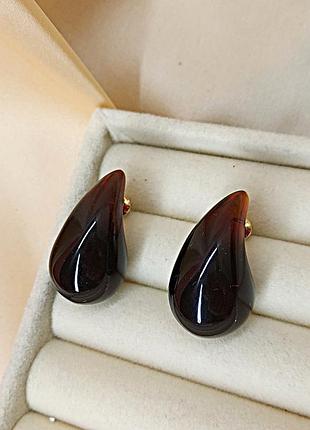 Серьги бижутерия капля